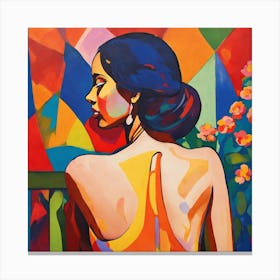 Woman In A Yellow Dress Canvas Print