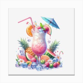 Tropical Drink Canvas Print