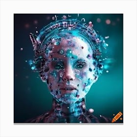 human, generated by ai Canvas Print