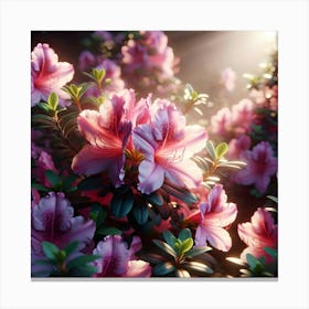 Pink Azaleas Canvas Print