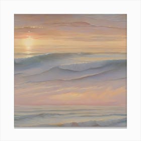 Sunset Over The Ocean 1 Canvas Print