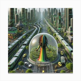 Futuristic Cityscape 2 Canvas Print