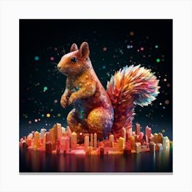 Squirrel In The City Canvas Print