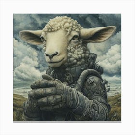 Sheep In Space Canvas Print