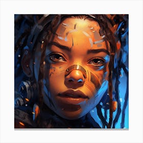 Girl With Dreadlocks 2 Canvas Print