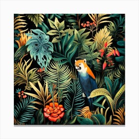 Tropical Jungle Seamless Pattern Canvas Print