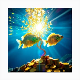 Gold Fishes 5 Canvas Print