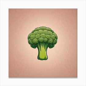 Illustration Of Broccoli Canvas Print