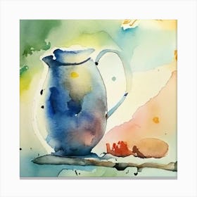 Watercolor Of A Jug Canvas Print