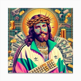 Jesus With Money 6 Canvas Print