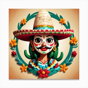 Day Of The Dead Girl 8 Canvas Print