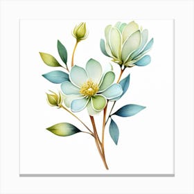 Watercolor Flowers Canvas Print