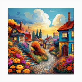 Fairytale Village Canvas Print