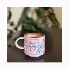 A Minimalist Ceramic Mug In A Straight Short Wide Canvas Print