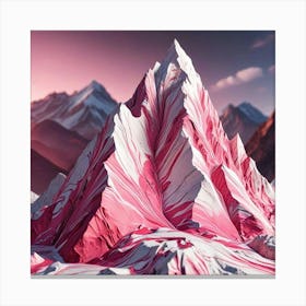 Pink Mountain 1 Canvas Print