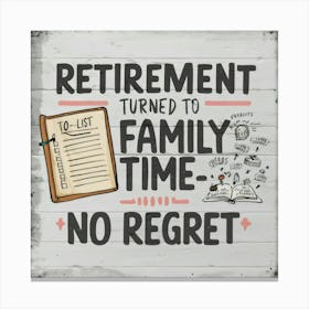 Retirement Turned To Family Time No Regret 3 Canvas Print