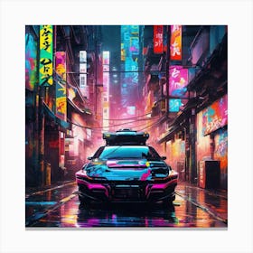 Neon City 5 Canvas Print