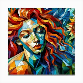 A beautiful woman, Cubism 2 Canvas Print