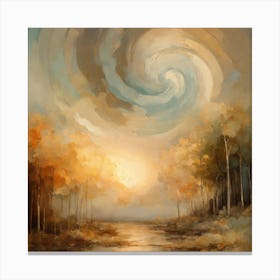 Sunset In The Woods 1 Canvas Print