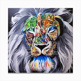 Abstract Lion Canvas Print