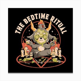 The Bedtime Ritual - Funny Evil Baphomet Gift 1 Canvas Print
