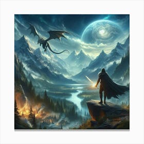 Elder Scrolls paintings art print 1 Canvas Print