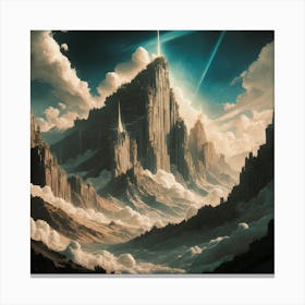 Mountain In The Clouds 2 Canvas Print