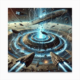 Gravitational Vortex Generator Disorient Fleets Converted Canvas Print