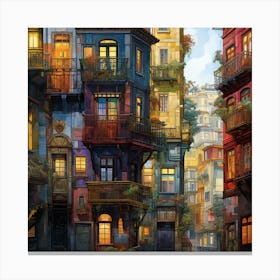 City At Night 5 Canvas Print