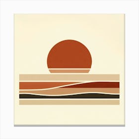 Sunset In The Desert Canvas Print