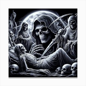 Skeletons In The Grave Canvas Print