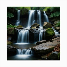 Default Create Unique Design Of Water Fall 1 Canvas Print