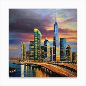 New York City Skyline 12 Canvas Print