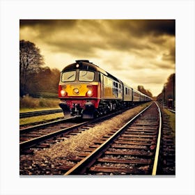 Transportation Railway Transport Rail Track Chemin De Fer Train Britain Signal Yellow Red (10) Canvas Print