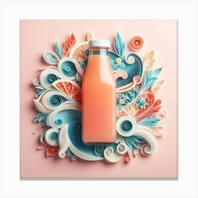 Bottle Of Juice Canvas Print