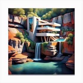 House In The Desert Canvas Print