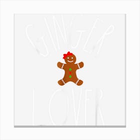 Gingerbread Man Christmas I Love My Ginger Funny Redhead Canvas Print