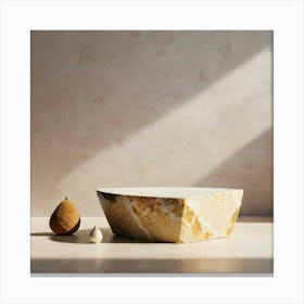 Bowl And A Pear Canvas Print