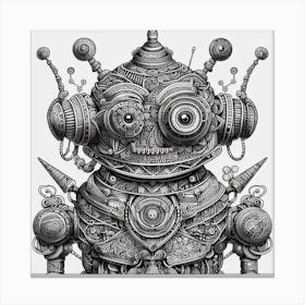 Steampunk Robot Canvas Print