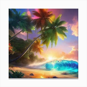 Sunset At The Beach 44 Canvas Print