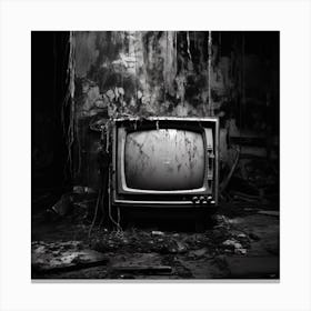 Tv Bw Canvas Print