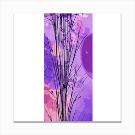 Purple And Pink Abstract Painting Canvas Print