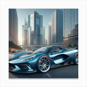 Mclaren Gt1 blue Canvas Print