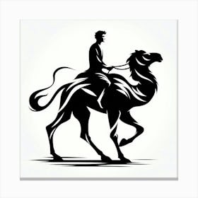 A man riding a camel 9 Canvas Print