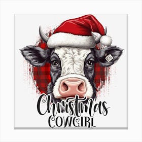 Christmas Cow Canvas Print