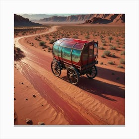 Covered Wagon In The Desert Canvas Print