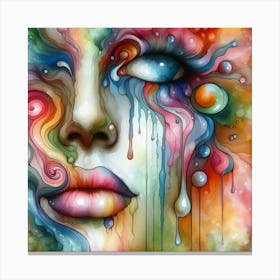 Psychedelic Face 1 Canvas Print