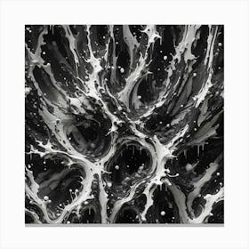 Black and White Abstract Art 225 Canvas Print