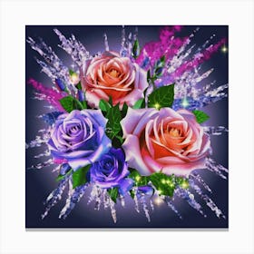 Gorgeous colorful spring flowers Canvas Print