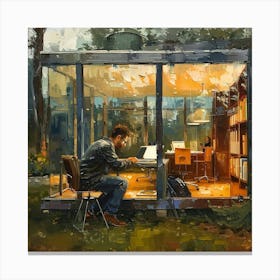 A Startup Incubator Oil Painting Illustration 1718666902 4 Canvas Print